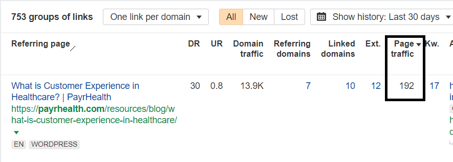 Backlink Referral Traffic